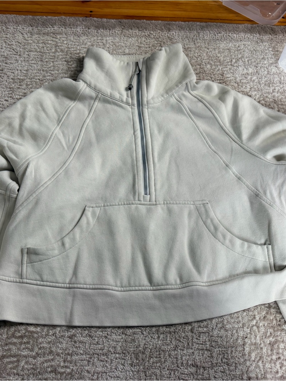 Women’s Half-Zip Pullover Sweater in cream